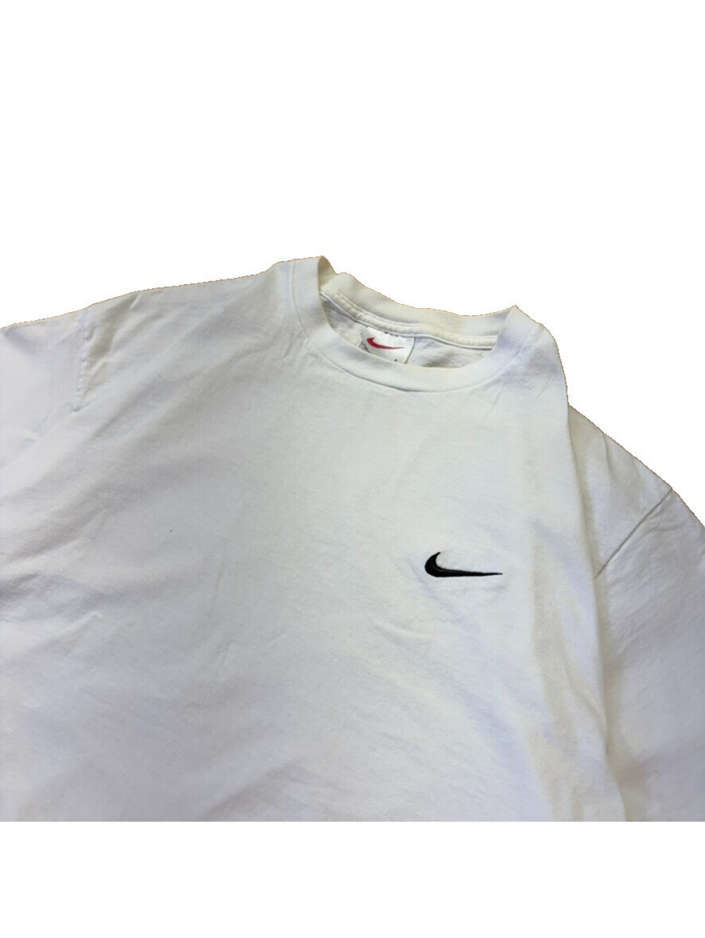 Vintage Nike Embroidered Swoosh Tee White XL Made in USA